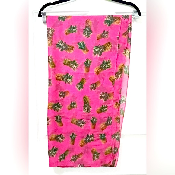 Pink infinity Scarf Pineapple All Over Print - Picture 2 of 4
